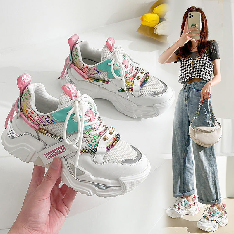 Casual Sports Shoes Women's All-Match Small White Shoes Summer New Lea