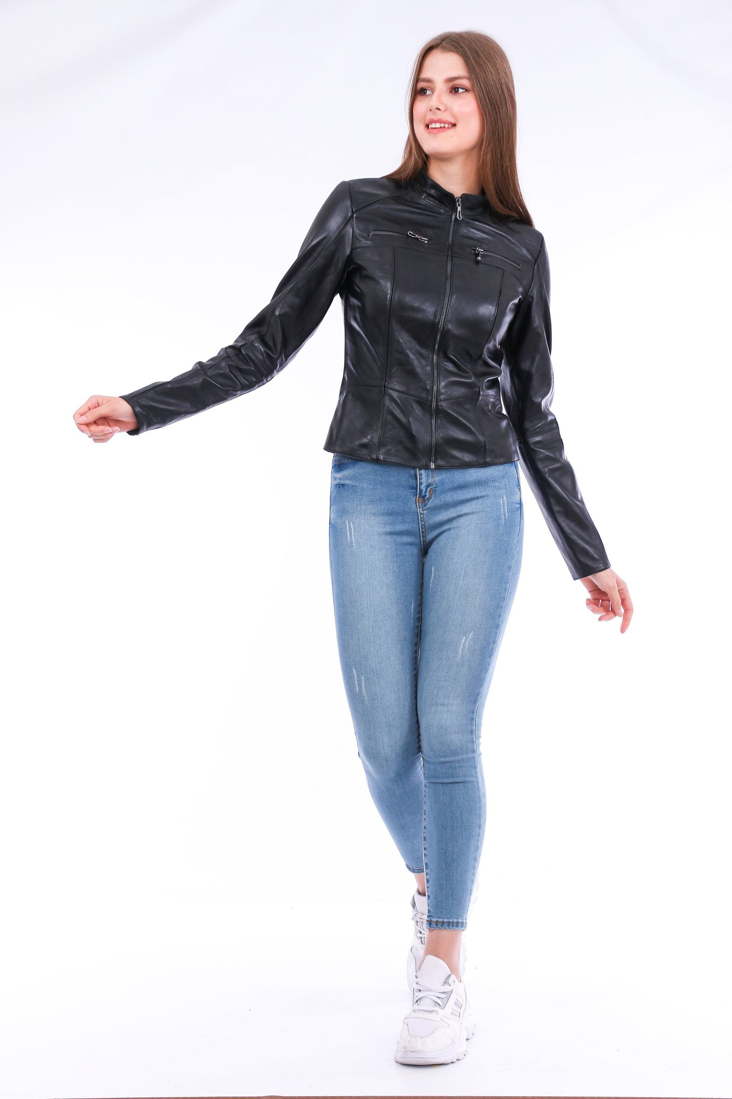 Venici Leather Biker Jacket