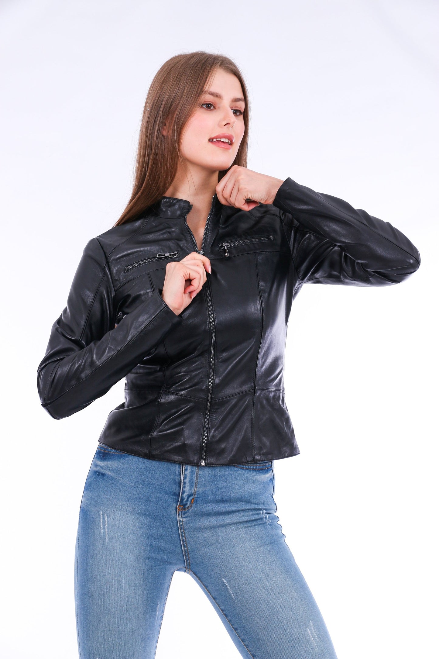 Venici Leather Biker Jacket