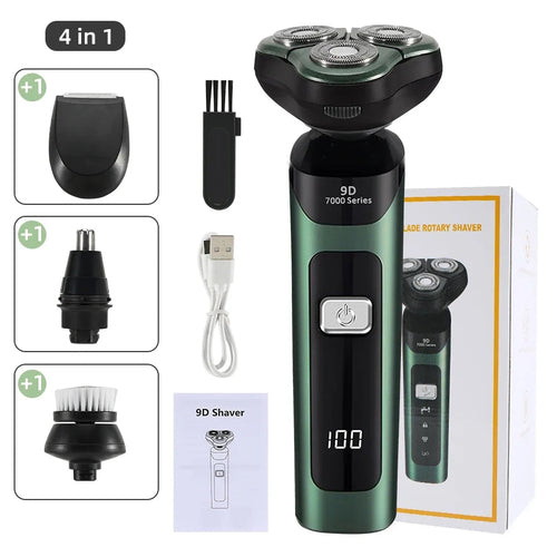 3D 4 in 1 Electric Shaver For Men Multi-Function Electric Shaver Razor