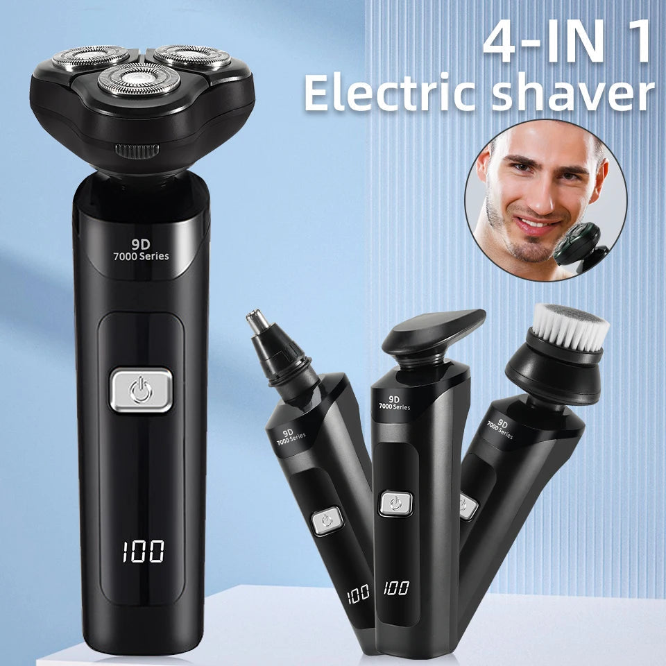 3D 4 in 1 Electric Shaver For Men Multi-Function Electric Shaver Razor