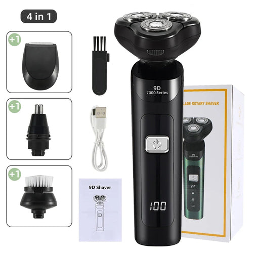 3D 4 in 1 Electric Shaver For Men Multi-Function Electric Shaver Razor