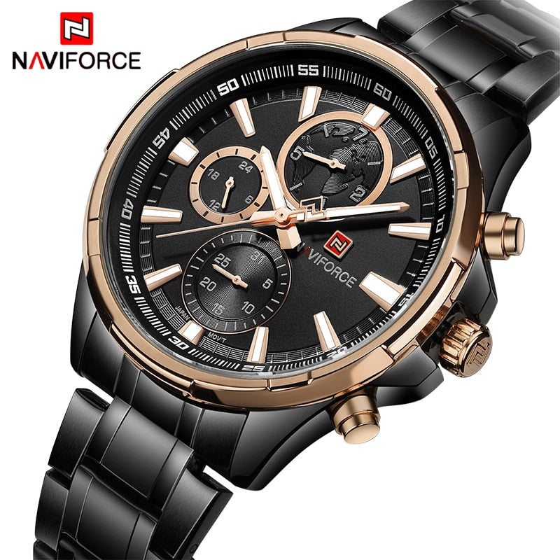 Top Luxury Brand NAVIFORCE Men's Business Watches