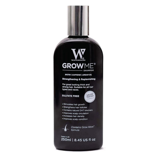 Watermans Grow Me Hair Growth Shampoo 250ml DHT Blocking Biotin Argan