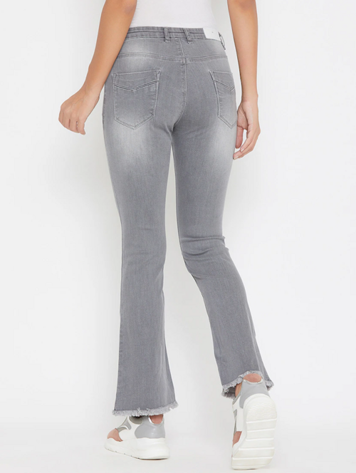 Women High Rise Denim Jeans(Size32)(Colorgrey)