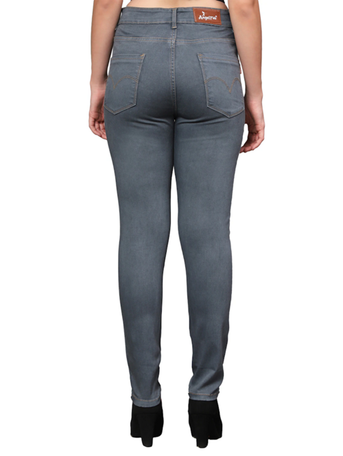 Women's Cotton  High Rise Denim Jeans(Size34)(Colorgrey)